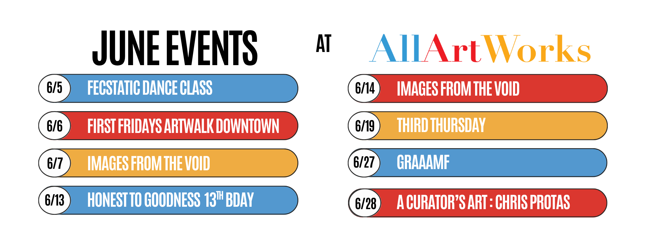 Upcoming Events at AllArtWorks