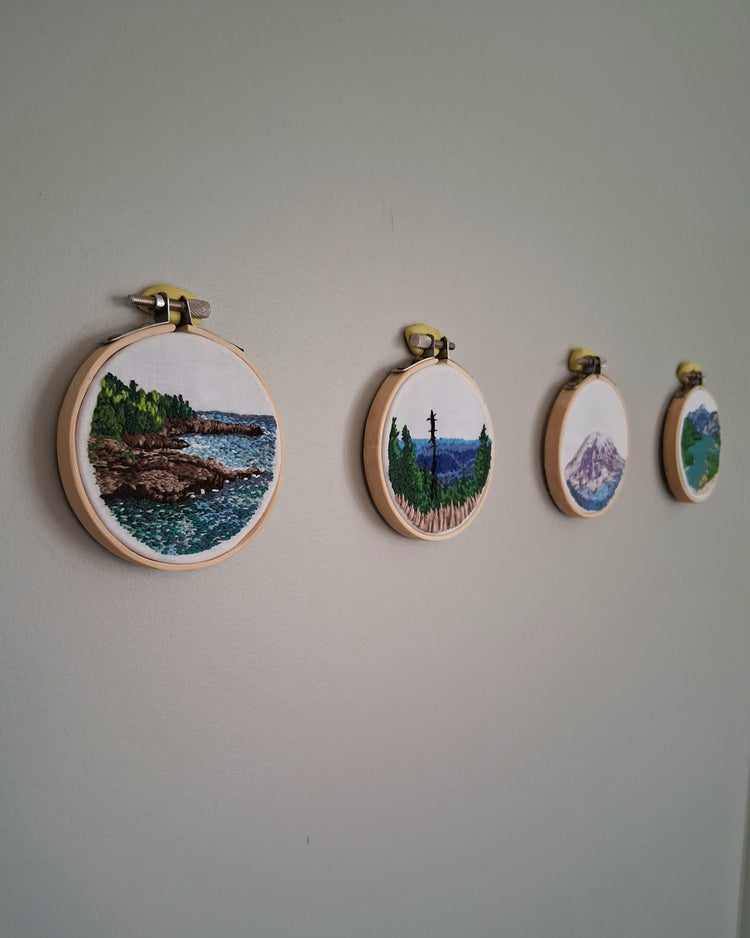 Threaded Adorations - Mt. Rainier by Kelley Bahl