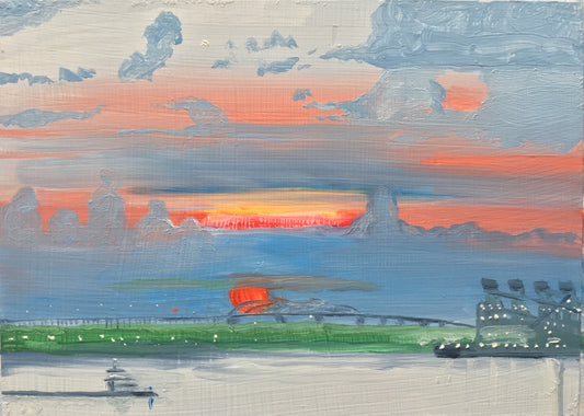 Summer Sunset on the Mississippi