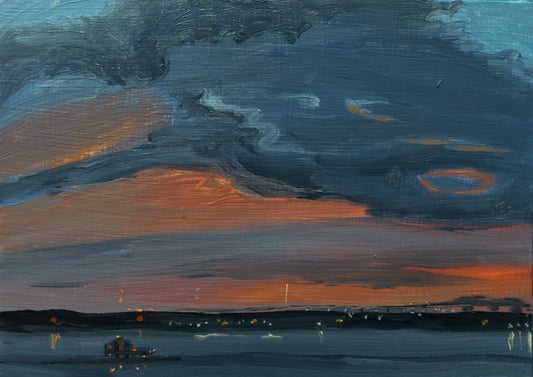 Sunset and a Storm Colliding