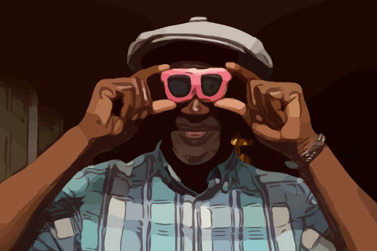 Pink Glasses by David Jackson