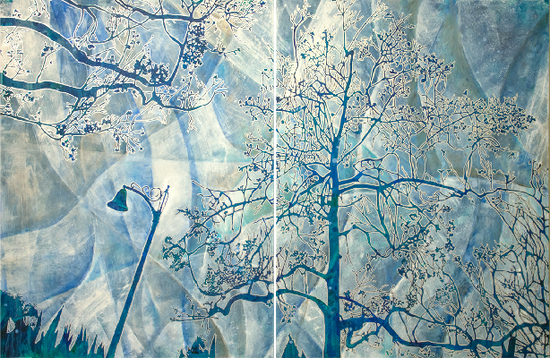 Winter Plane Tree Diptych by Jonathan Molvik