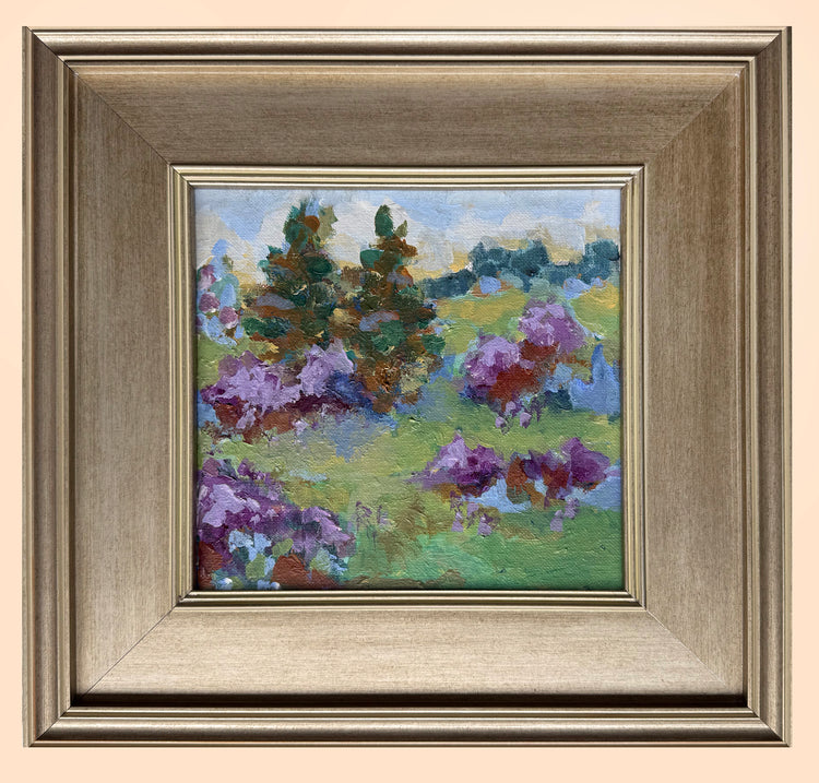 Midwest Suite, three framed paintings