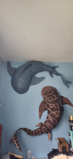 Ocean mache-leopard shark by Abigayle Hopkins