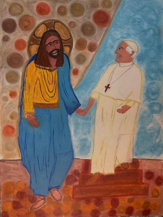Jesus Greets Pope Francis in Heaven