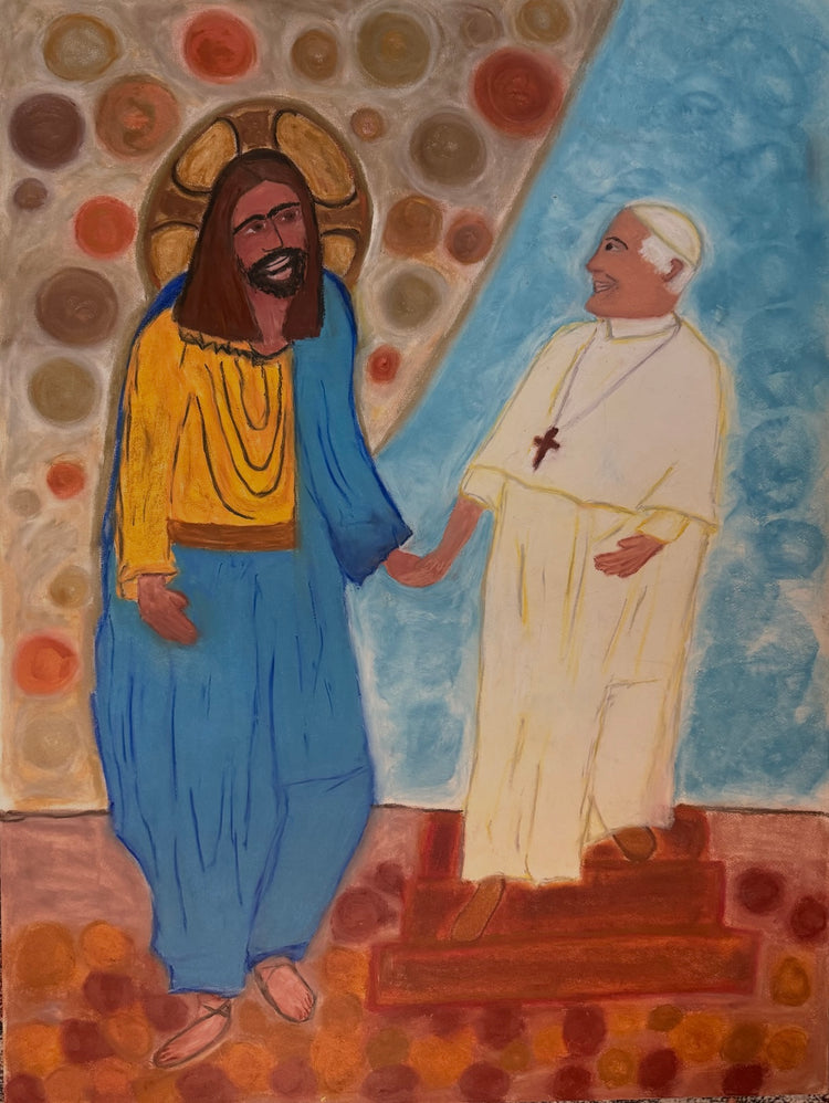 Jesus Greets Pope Francis in Heaven