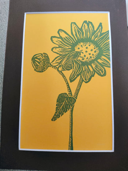 Sunflower and Bumblebee by Kathryn Utter