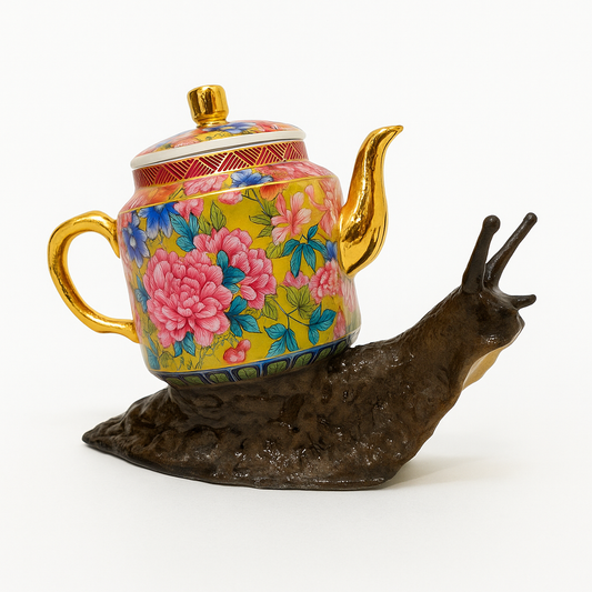 Snails and other Forgotten Things (Floral Teapot)