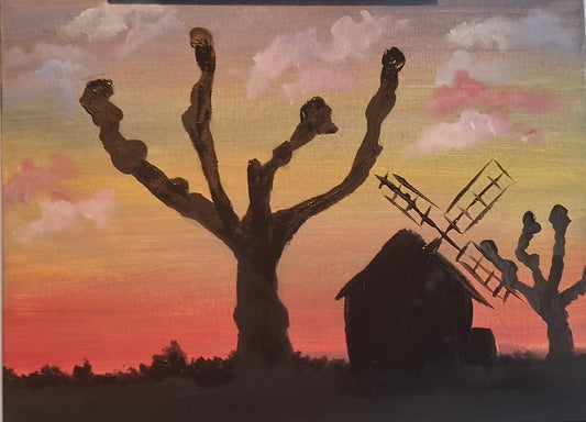 SUNSET AT THE AIXERROTA´S WILDMILL