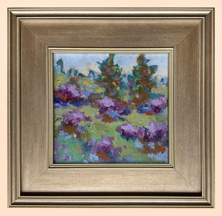 Midwest Suite, three framed paintings