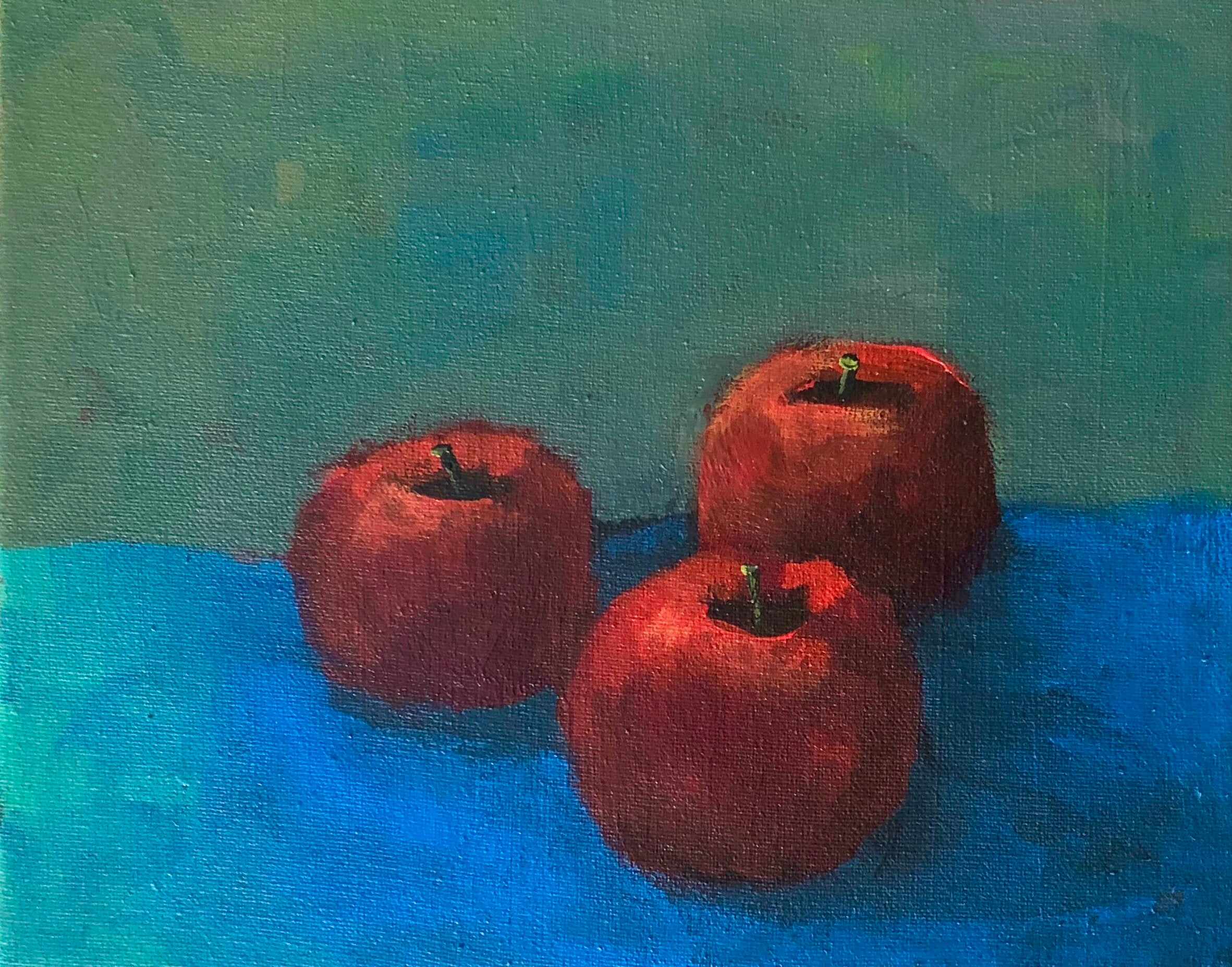 Three Red Apples