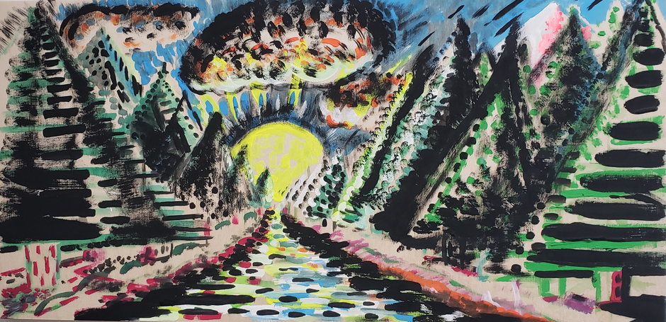River with Pines